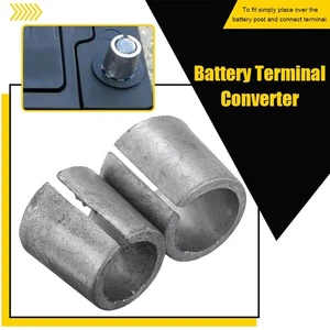 2x Car Van Battery Terminal Post Converter Adaptor Sleeve Positive Negative* - Picture 1 of 11