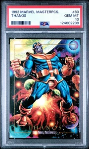 1992 Marvel Masterpieces #83 Thanos  - PSA 10 Gem Mint - Freshly Graded! - Picture 1 of 2