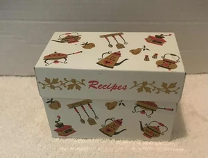 Caja de recetas de metal/estaño Ohio Art Co. de colección años 60 granja cocina retro - Imagen 1 de 3