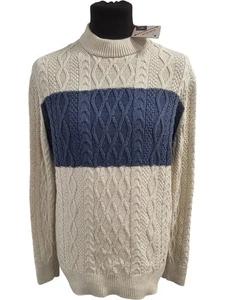 White Stuff Colour Block Cable Knit Jumper Size M T2650 JSR96 - Picture 1 of 10