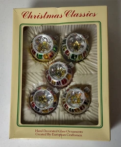 Commodore Christmas Classics Einzug Glas Ornamente Rumänien 5 Vintage mehrfarbig - Bild 1 von 5