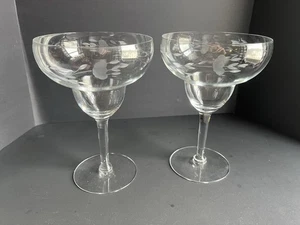 Princess House Heritage Large 4.50”Wide Margarita Glasses 6.75” Tall - Set of 2 - Picture 1 of 5