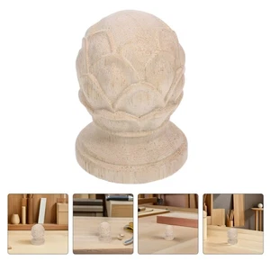  2 Pcs Europäische Holzschnitzkolumnen Dekorative Unvollendete Holzfinials - Bild 1 von 12