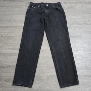 Jeans vintage Calvin Klein para hombre 36x34 ajuste fácil 5 bolsillos denim negro 36x33 - Imagen 1 de 15