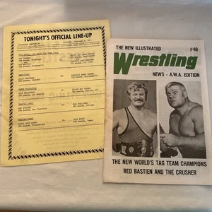 1971 AWA Wrestling Program #48 & Match Sheet THE CRUSHER & RED BASTIEN (A95) - Bild 1 von 5