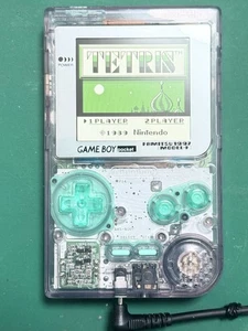 Game Boy Pocket IPS LCD w/Backlight  Clear Purple USB Power Cable - Picture 1 of 9