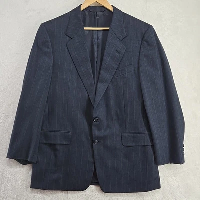 Blazer Hickey Freeman Ligero Lana Rayas 42R Traje Chaqueta Sala de Juntas EE. UU. Foto 1 de 4