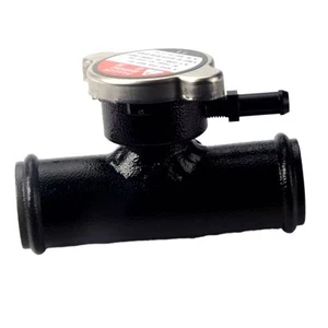 Car 38mm 1-1/2" Aluminum In Line Hose Connector Filler Neck Coolant Pipe W/Cap - Picture 1 of 5