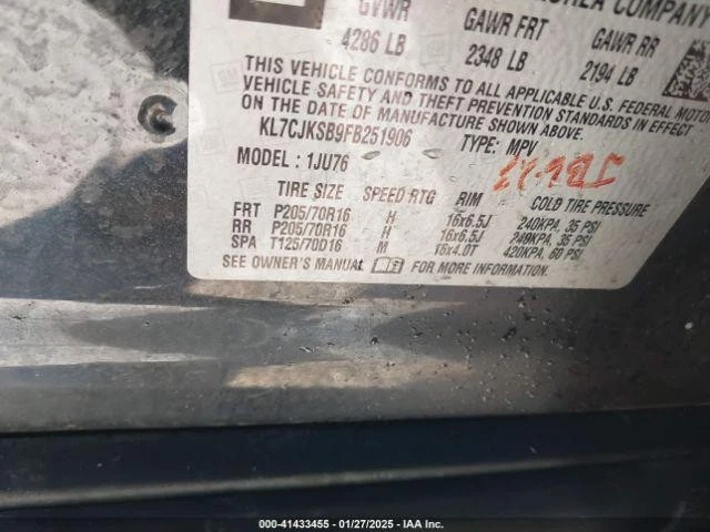 Motor soplador de climatización usado se adapta a: Chevrolet Trax 2015 grado A Foto 1 de 4