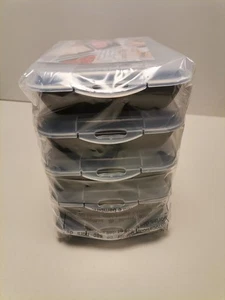 Aufschnittboxen 5er Set mit Deckel, Kühlschrank Aufschnittbox stapelbar, Aufschn - Bild 1 von 3