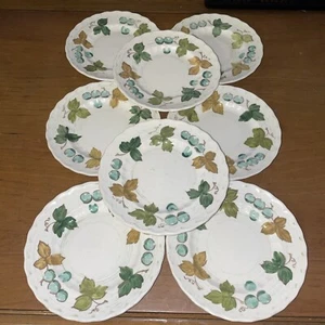 Vintage Set Of 8 Metlox Poppytrail Sculptured Grape 6.5” Bread / Dessert Plates - Picture 1 of 17