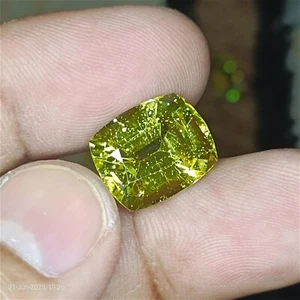 14.45 CT Greenish Yellow Natural Apatite Cushion Cut Loose Gemstone for Jewelry - Picture 1 of 6