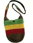 Sac bandoulière Rasta Jamaïque reggae boho hippie plage fourre-tout sak hobo marron sac à main