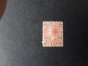 1859 Canada # 20, Queen Victoria, 2 cents, rose, perf 12 x 11.75 - Picture 1 of 2