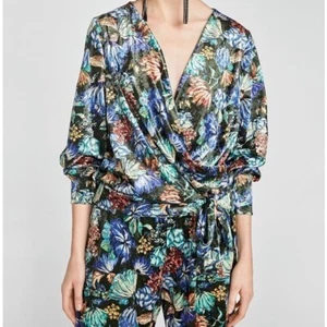 Zara Floral Velvet Tracksuit Top and Trousers Set size M - Picture 1 of 6