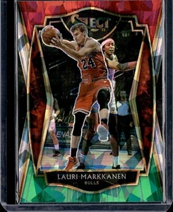 2020-21 Panini Select LAURI MARKKANEN Premier Level Cracked Ice RWG #162 Bulls - Picture 1 of 2