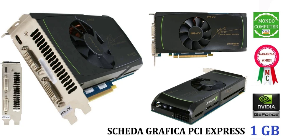 SCHEDA GRAFICA PCI EXPRESS 1 GB GTX 560 Ti GDDR5 NVIDIA GeFORCE & PNY - Immagine 1 di 1