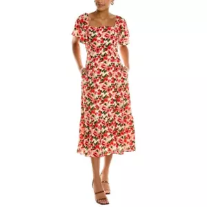 Vestido midi floral rosa JULIA JORDAN talla 16 - Imagen 1 de 3