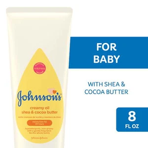 Johnson's Creamy Oil for Baby with Shea & Cocoa Butter, 8 fl. oz - Picture 1 of 9