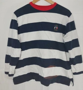 RALPH LAUREN Red, White & Blue Stripped Nautical Embroidered Flags Sweat Shirt - Picture 1 of 7