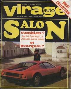 VIRAGE AUTO 1973 10 SALON DES SPORTIVES 74 F1 GP AUTRICHE CANAM JARIER GUZZI - Imagen 1 de 2