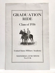 1936 West Point US Military Academy Graduation Ride Program for June 10th - C3 - Bild 1 von 6