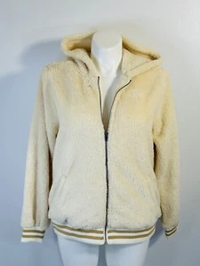 TORRID Ivory Furry Bomber Hoodie Jacket Size 2 (2x, 18/20) Pockets Fuzzy Soft - Picture 1 of 10