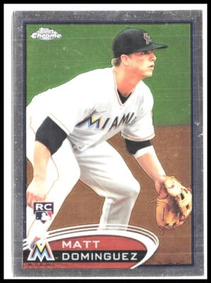 Matt Dominguez Rookie #159 2012 Topps Chrome Miami Marlins - Image 1 of 2