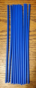 Blue Plastic Tubing 12 - 8" x 3/16" OD 1/8 ID Fishing Lure Making Supplies - Picture 1 of 2