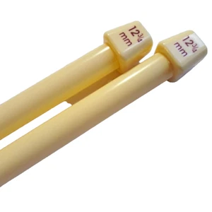 Agujas de tejer de plástico💥US tamaño 17 12 3/4 mm grueso beige aproximadamente 10 pulgadas de largo - Imagen 1 de 9