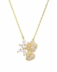Authentisch Neu mit Etikett That Special Sparkle Pavé Blumen Anhänger Halskette UVP 78 $ - Bild 1 von 3