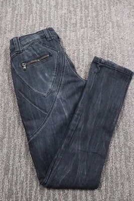 NOZ Ultra Low Rise Skinny Jeans Paneled Stretch Denim Y2K Women's 7 28x31 - Image 1 of 4