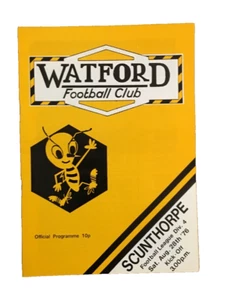 WATFORD V SCUNTHORPE - DIVISION FOUR - 28/8/1976 - Picture 1 of 1