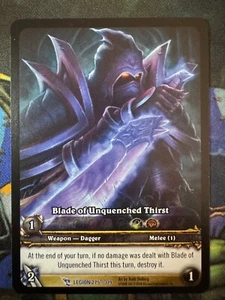 World of Warcraft Juego de Cartas Coleccionables Legión 275/319 Arte Extendido Hoja de Sed Inquiciable - Imagen 1 de 1
