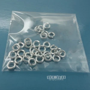 30 piezas Conector de anillo de salto abierto de plata esterlina sólida 4 mm calibre 19/0,9 mm #33463 - Imagen 1 de 2