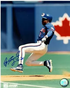 TONY FERNANDEZ TORONTO BLUE JAYS SIGNED AUTOGRAPHED SLIDING 8X10 PHOTO W/COA - Picture 1 of 1