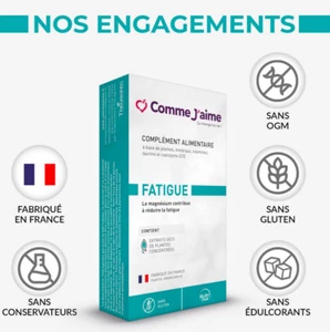 COMME J'AIME Fatigue Complément alimentaire 30 Gélules Taurine Magnésium 07/2024 - Imagen 1 de 4