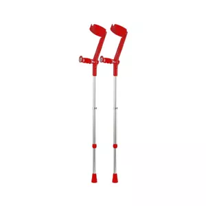 Safe-In-Soft Forearm Elbow Crutches Arm Cuff Walking Stick Aid Aluminium - RED - Picture 1 of 1