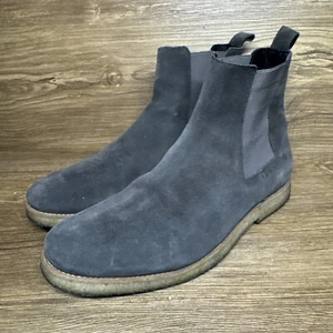 AllSaints Rhett Suede Chelsea Boots Mens UK 7 Gray Shoes - Picture 1 of 10