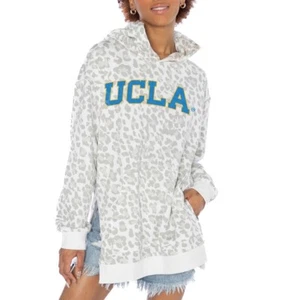 NWT Women's Gameday Couture White UCLA Bruins Leopard Print pullover - Picture 1 of 2