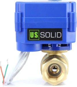 Motorized Ball Valve- 1" Brass Ball Valve with Standard Port, 9-24V AC/DC and 2 - Picture 1 of 12