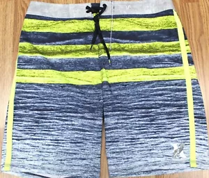 HURLEY PHANTOM UNGEFÜTTERTE BADESHORTS POLY/ELASTHAN GRAU & GELB Gr. 34 - Bild 1 von 5