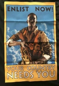 New Battlefield 1 Collector's Edition "Enlist Now!" Cloth Poster - Picture 1 of 3