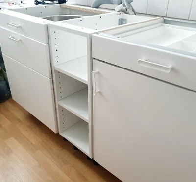 NEU Küchenzeile Modulküche Schränke Weiss 150cm NEU - Bild 1 von 4