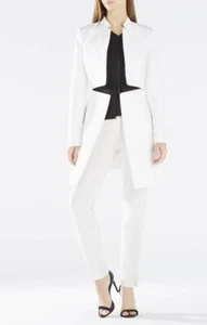 NEU BCBGMAXAZRIA WEISSER ARELIA A-LINIEN MANTEL AUU4E367/M909A GRÖSSE XXS - Bild 1 von 5