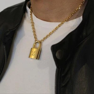 Louis Vuitton Padlock with Rolo Chain Necklace For him - Picture 1 of 5