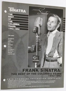 FRANK SINATRA: LO MEJOR DE COLUMBIA AÑOS: 1943-1952 PRE-LANZAMIENTO MARCA CANADIENSE DE COLECCIÓN - Imagen 1 de 3