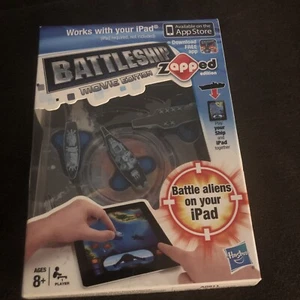Hasbro Battleship Zapped, Battle Aliens on iPad, 3 Zapp Ships & Battle Cards NIP - Afbeelding 1 van 2
