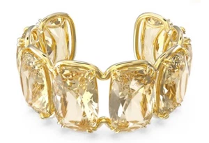 Swarovski Atelier Harmonia cuff Oversized floating crystals, Gold tone - Picture 1 of 7