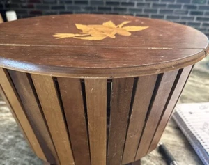 Vintage Intarsien Holz Nähkorb Brazilia Kollektion von Dunston hergestellt IBrazil - Bild 1 von 8